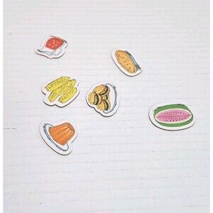 Replacement 6 Food Tokens Richard Scarry Busytown Eye Found It Game Parts Pieces